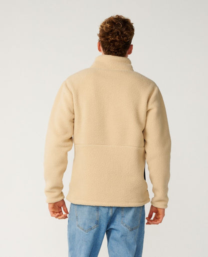 RipCurl Streamline Big Bear Polar Fleece Jacket Khaki Sand