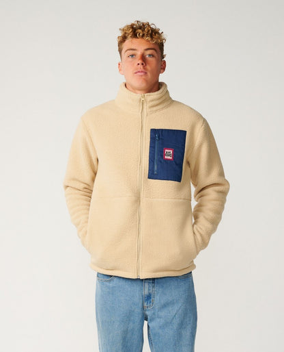 RipCurl Streamline Big Bear Polar Fleece Jacket Khaki Sand