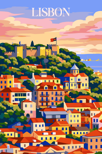 B&B Paint by Numbers Kit Lisboa Sunset