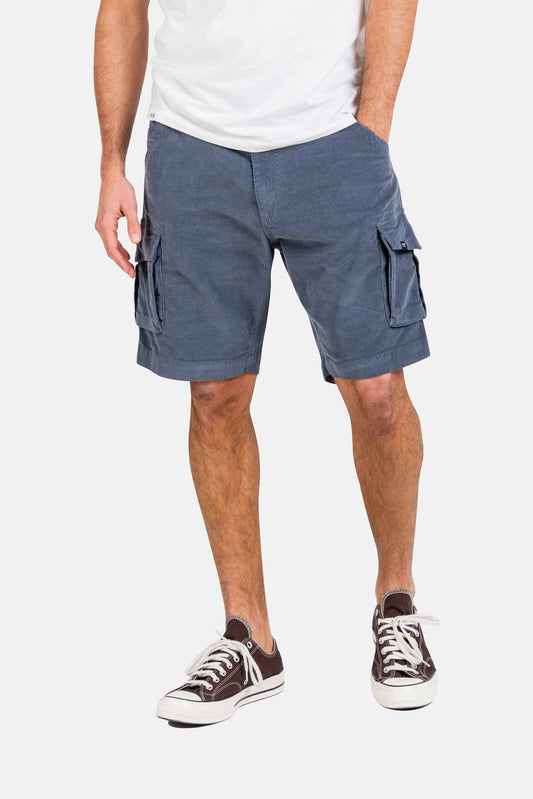 Reell City Cargo Short Baby Cord Grey Blue