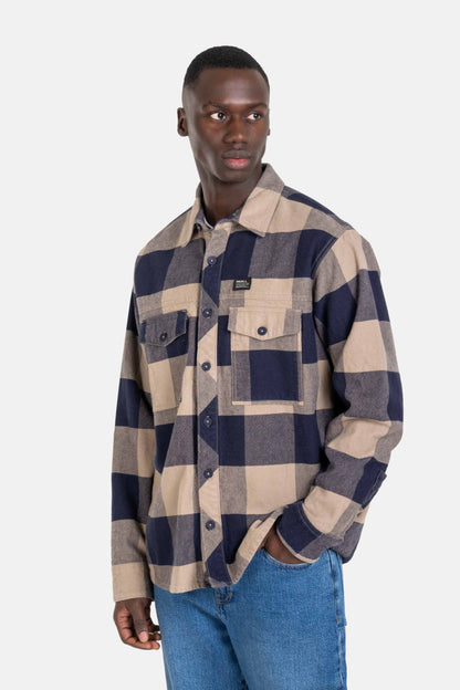 Reell Freeman Shirt Check Navy Sand