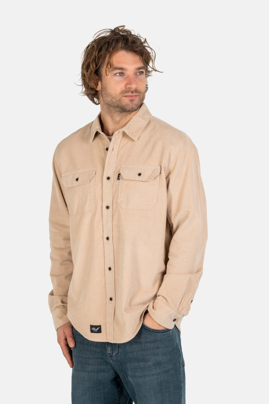 Reell Dual Cord Shirt Cashew Sand