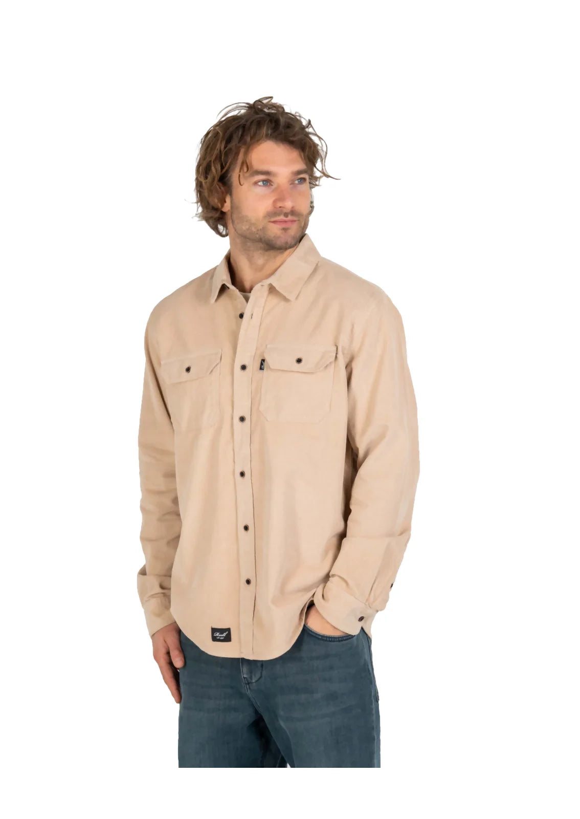 Reell Dual Cord Cashew Sand Hemd Beige