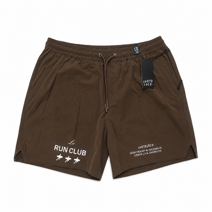 SantoLoco Run Club Shorts Dark Sand