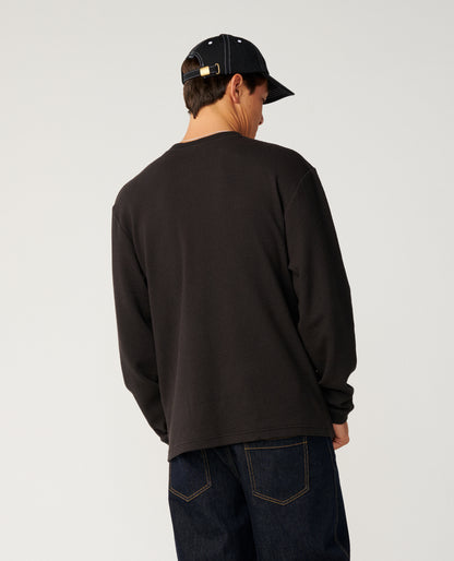 Rip Curl Premium Surf Waffle L/S Washed Black