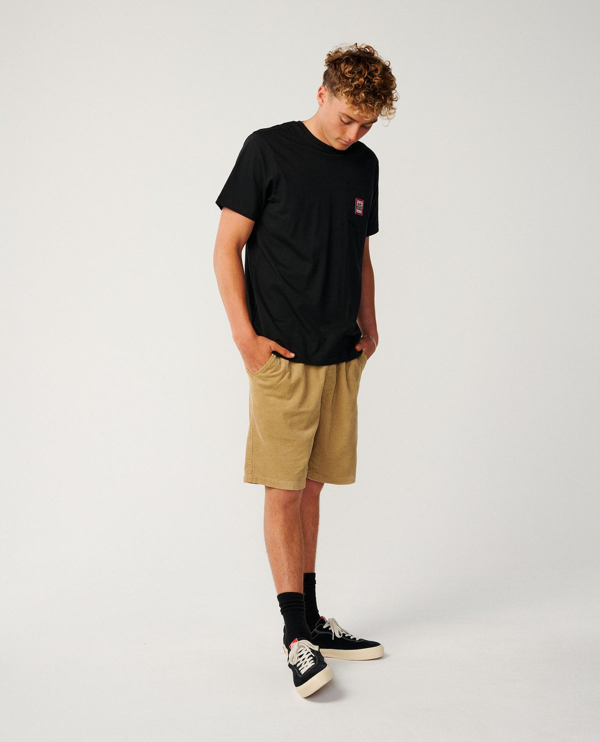 RipCurl Streamline Pocket Badge Tee BLACK
