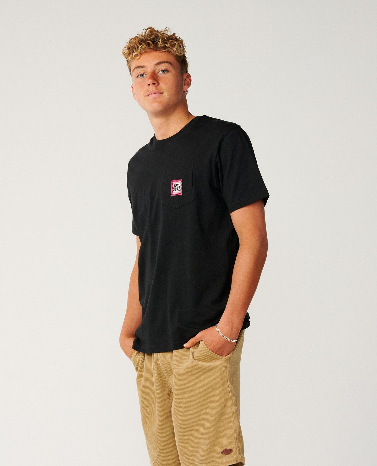 RipCurl Streamline Pocket Badge Tee BLACK