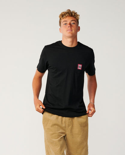 RipCurl Streamline Pocket Badge Tee BLACK