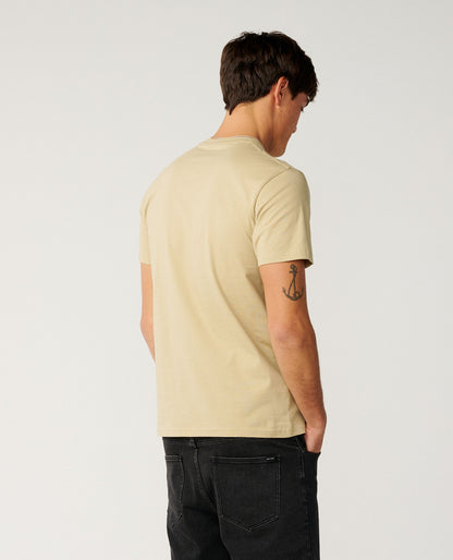 RipCurl Streamline Pocket Badge T-Shirt SCHWARZ KHAKI SAND