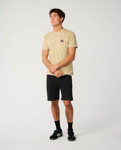 RipCurl Streamline Line Up Tee GREY MARLE KHAKI SAND
