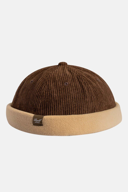 Reell Docker Cap Dark Brown Cord/Beige Fleece