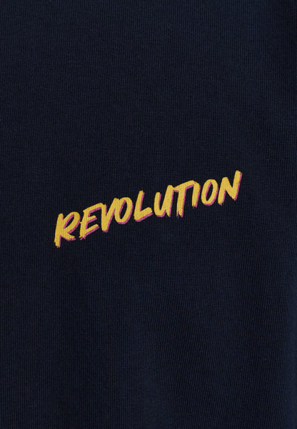 Revolution Printed T-shirt Navy