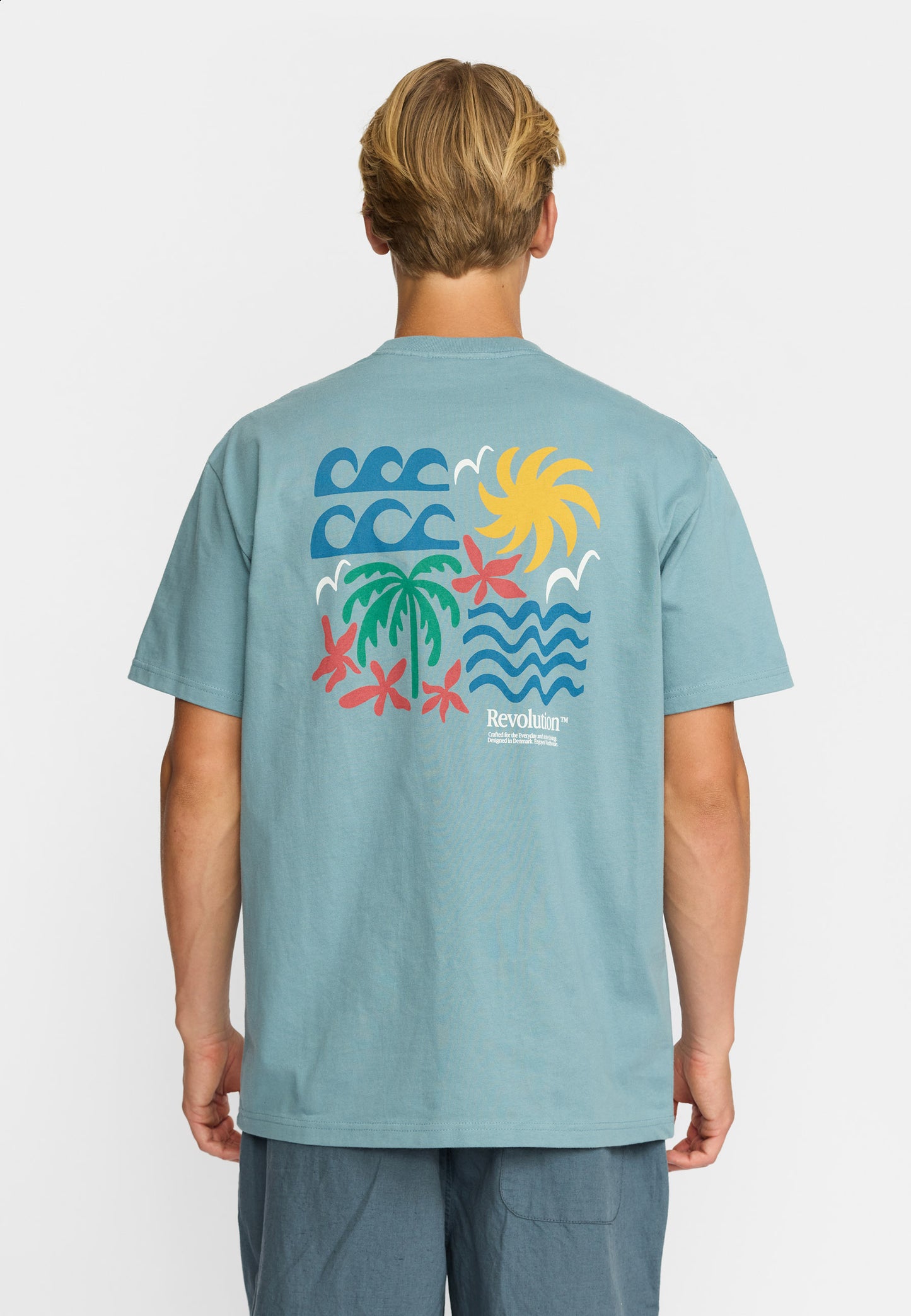 Revolution Printed T-shirt Blue