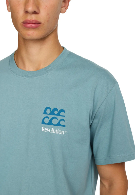 Revolution Printed T-shirt Blue