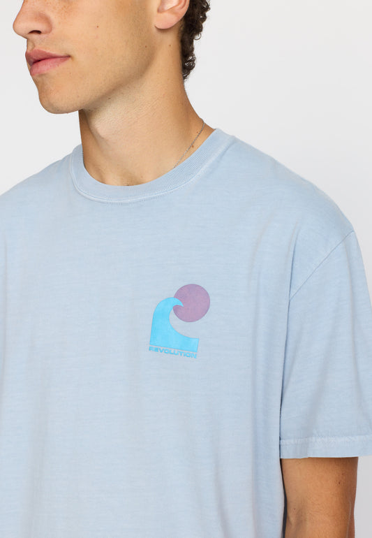 Revolution Printed T-shirt Lightblue