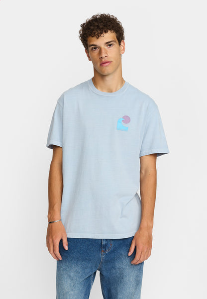 Revolution bedrucktes T-Shirt Hellblau