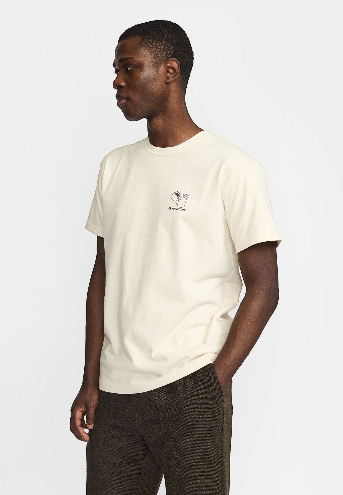Revolution Printed Tee Offwhite