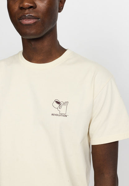 Revolution Printed Tee Offwhite