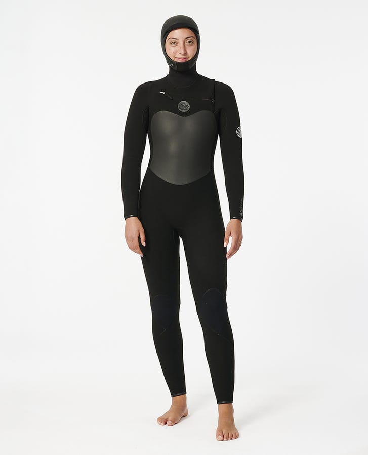 Rip Curl Damen Flashbomb 6/4 Hooded Front Zip Wetsuit