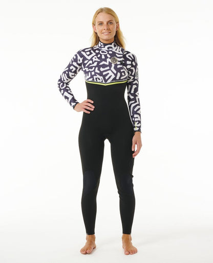 Rip Curl Damen E-Bomb 4/3 Zip Free Wetsuit