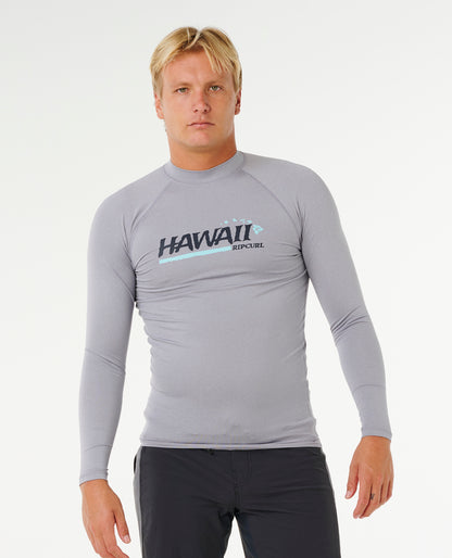 Rip Curl Hawaii Gritty UPF PER L/S Grey Marle