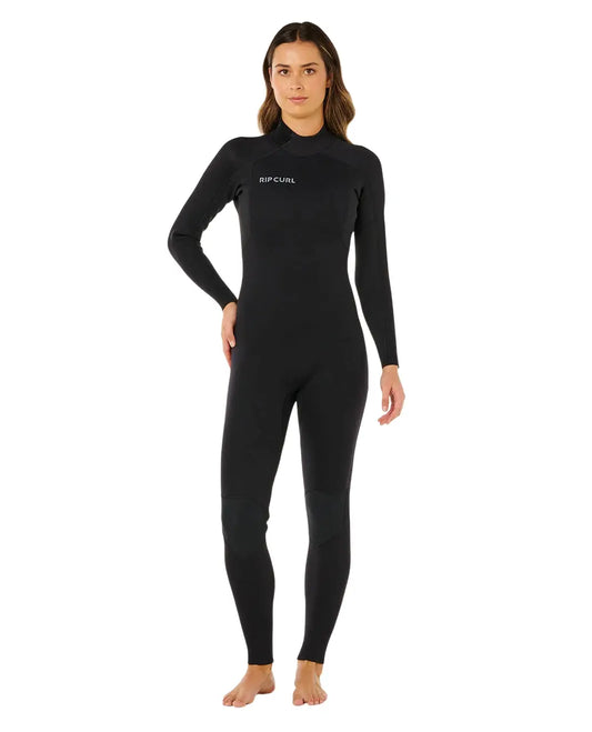 Rip Curl Womens Trad Back Zip 4/3 Wetsuit Black