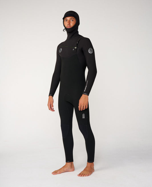 Rip Curl Men Elasto CZ Hooded Wetsuit 5/4 Black