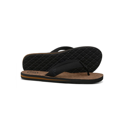 FoamLife Mully Cork Flip Flop Black