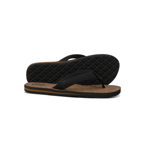 FoamLife Mully Cork Flip Flop Black