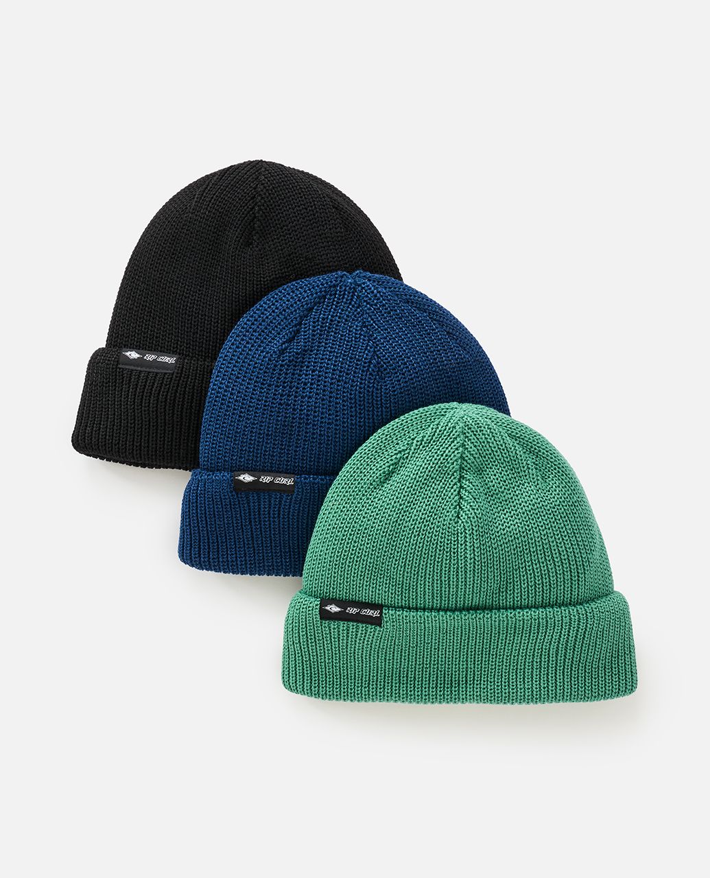 Rip Curl Classic Surf Reg Beanie 3-Pack Black Olive Black / Olive