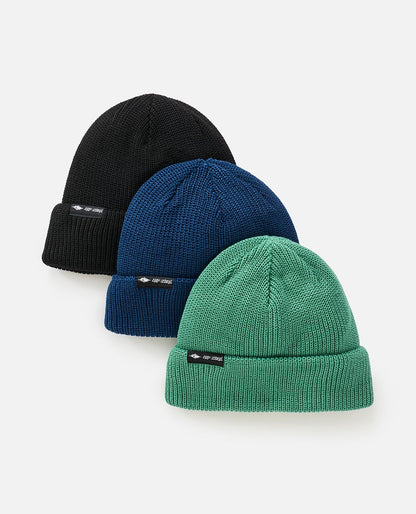 Rip Curl Classic Surf Reg Beanie 3-Pack Black Olive Black / Olive