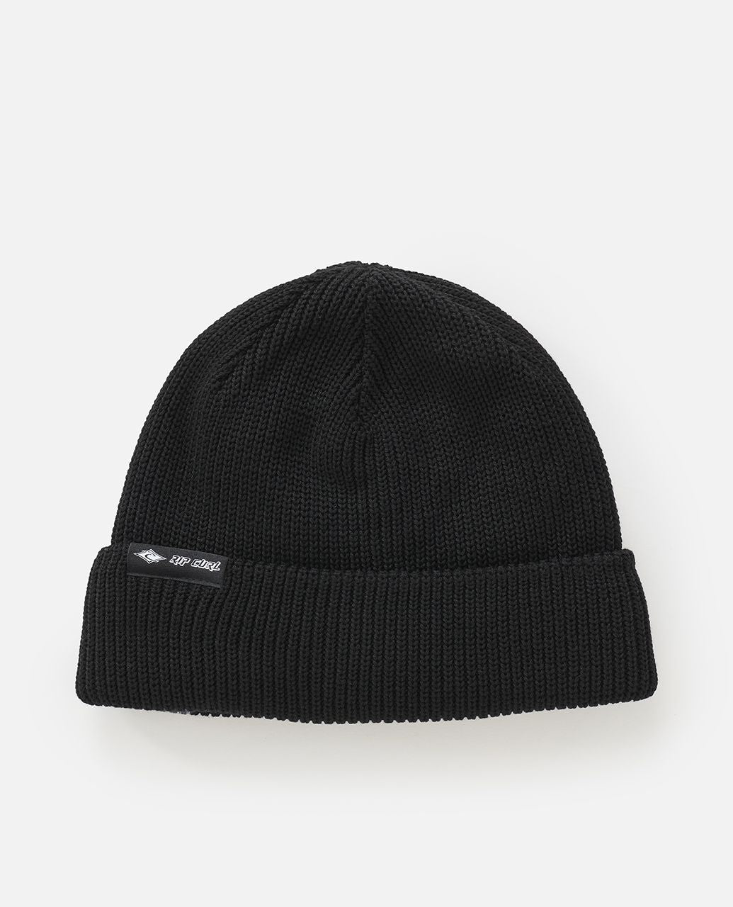 RipCurl Classic Surf Shallow Beanie Ice Grey Black