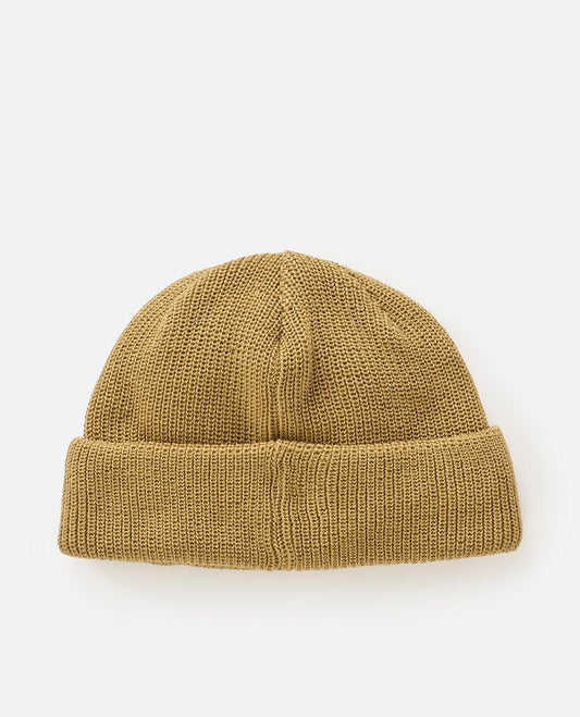 RipCurl Classic Surf Shallow Beanie Ice Grey Mustard Gold