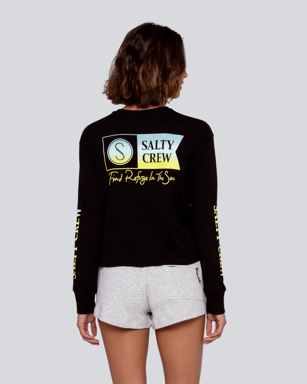 Salty Crew Alpha Gradient Longsleeve Crop