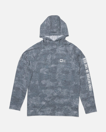 Salty Crew Mariner Hood Tech Tee Navy