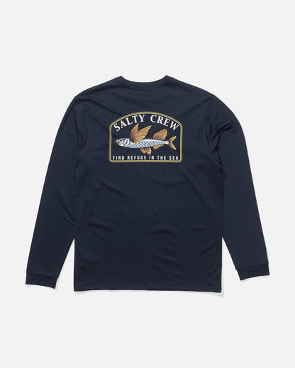 Salty Crew Fly Home LS Sunshirt Navy