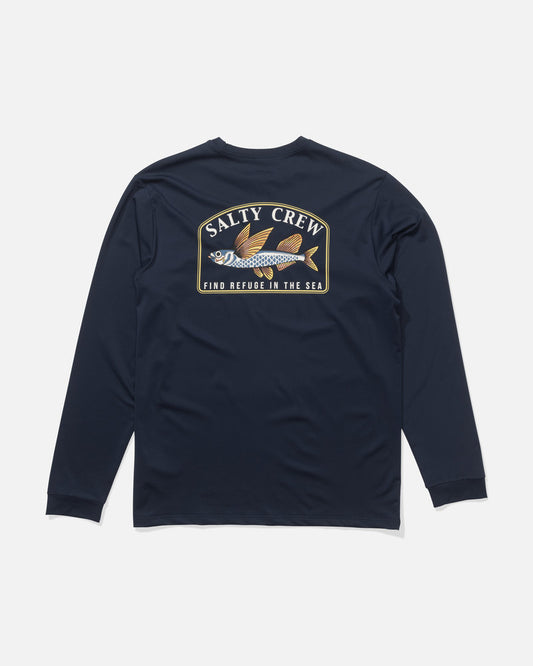 Salty Crew Fly Home LS Sunshirt Navy