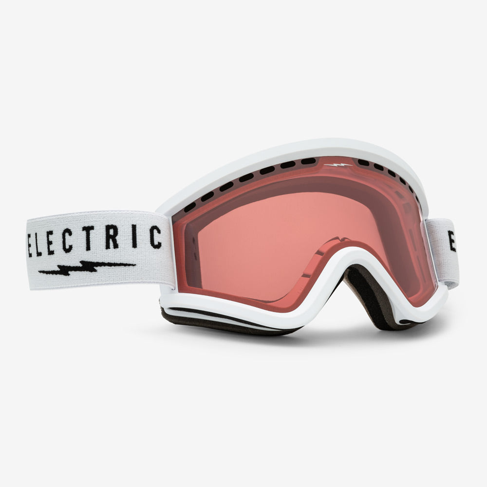 Óculos de snowboard elétricos EGV MatteBranco/ Rosa 