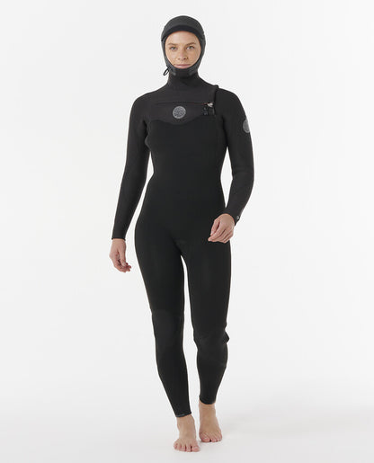 Rip Curl Wms Flashbomb 6/4 Chest Zip Hood Wetsuit