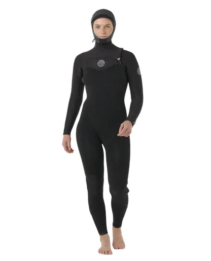 Fato de mergulho Rip Curl Wms Flashbomb 6/4 com capuz e fecho no peito