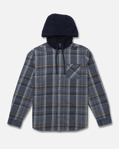 Salty Crew Whitewash Hooded Flannel