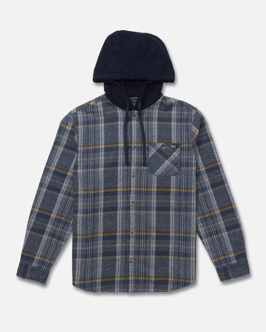 Salty Crew Whitewash Hooded Flannel