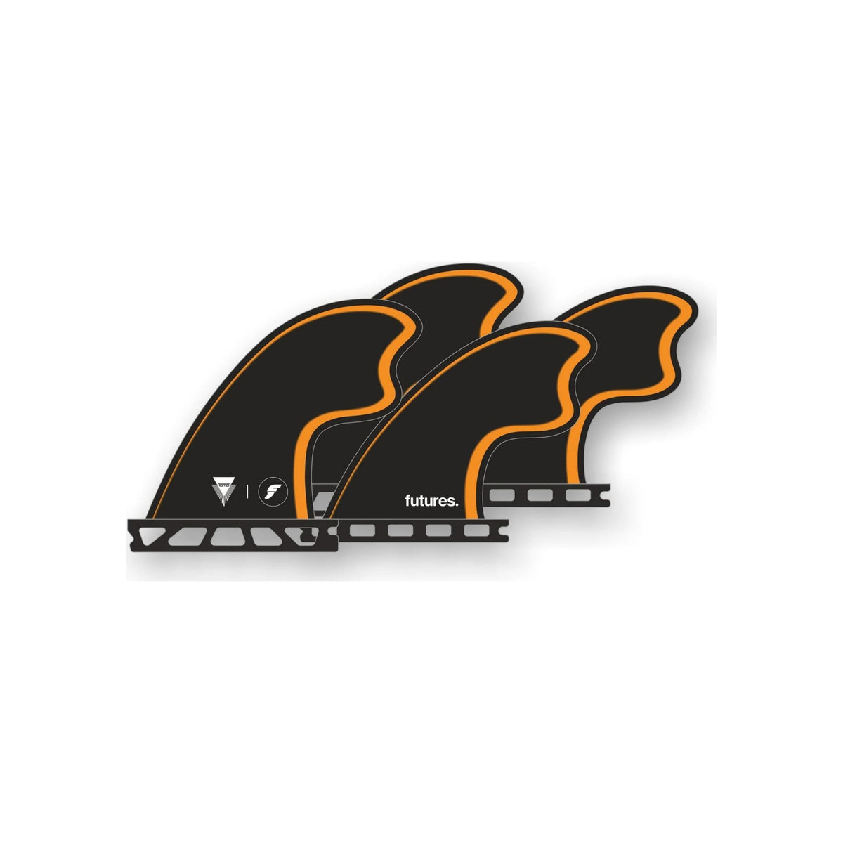 FUTURES Quad Fin Set Tomo Fiberglass Unisize Orange