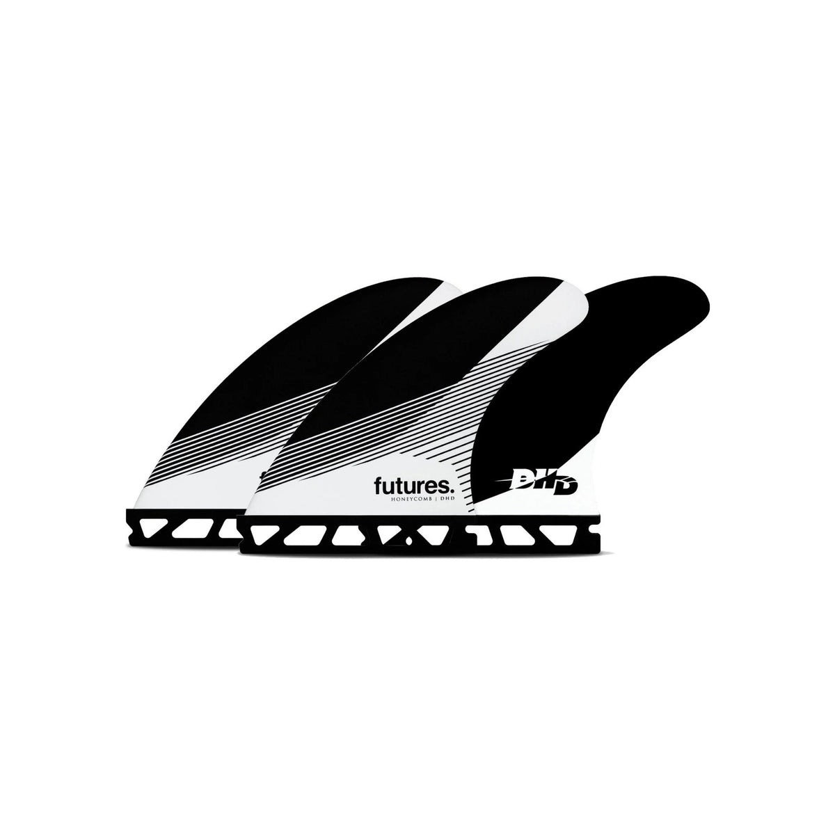 FUTURES Thruster Fin Set DHD Honeycomb White 5.3