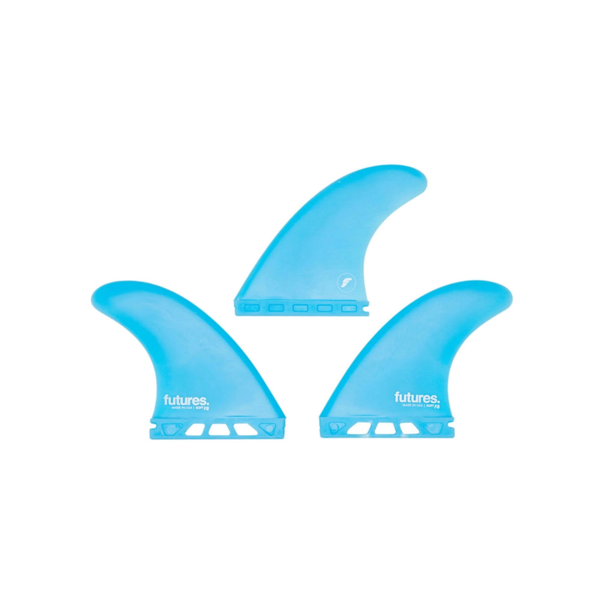 FUTURES Thruster Fin Set F8 SOFT Safety L Blue