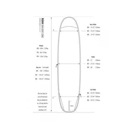 ROAM Boardbag Surfboard Daylight Long PLUS