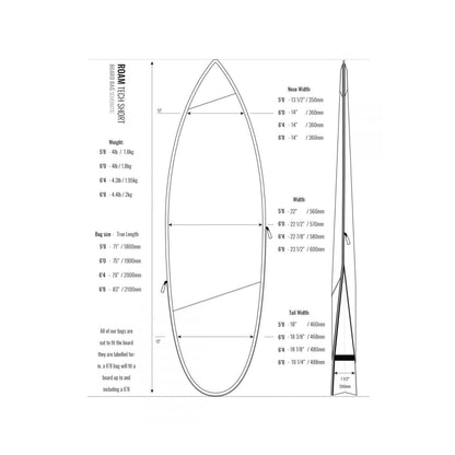 ROAM Boardbag Surfboard Tech Bag Short PLUS
