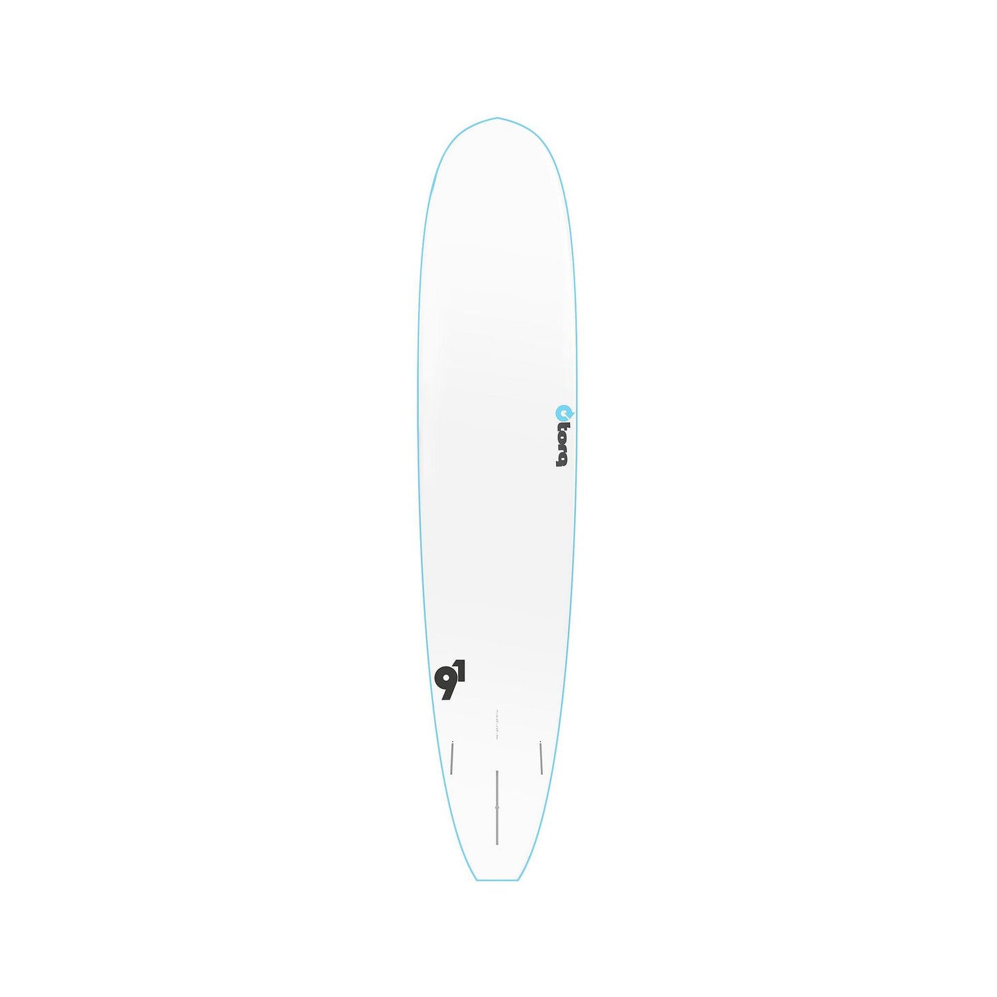 TORQ Softboard 9.1 Longboard. Blue x 23 3/8 84