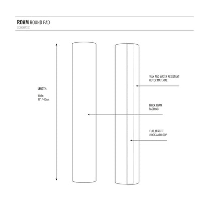 ROAM Round roof pad for surfboards Black
