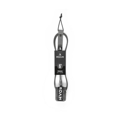 ROAM Premium 9.0 Surfboard Leash. Gray